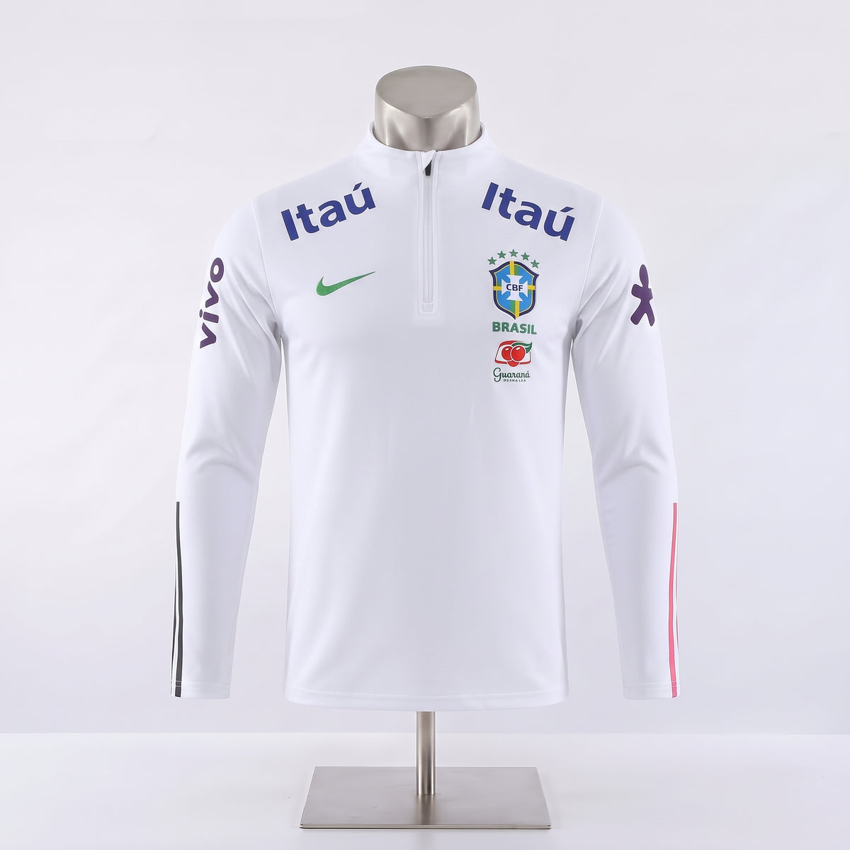 Haut demi-zip Brésil -Blanc