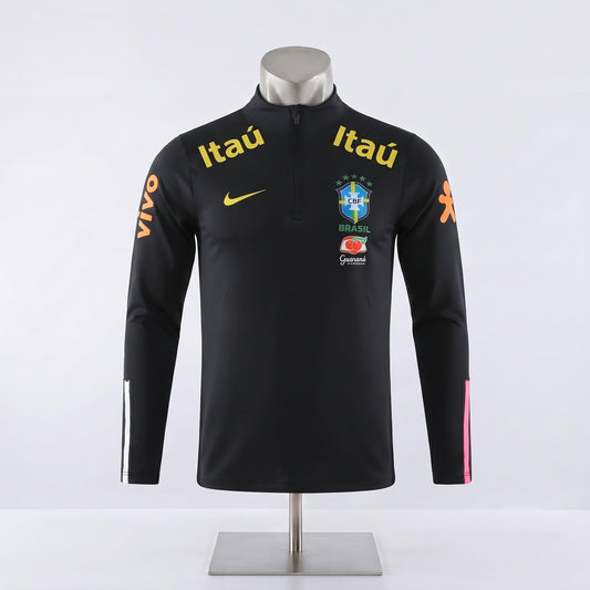 Haut demi-zip Brésil - Noir