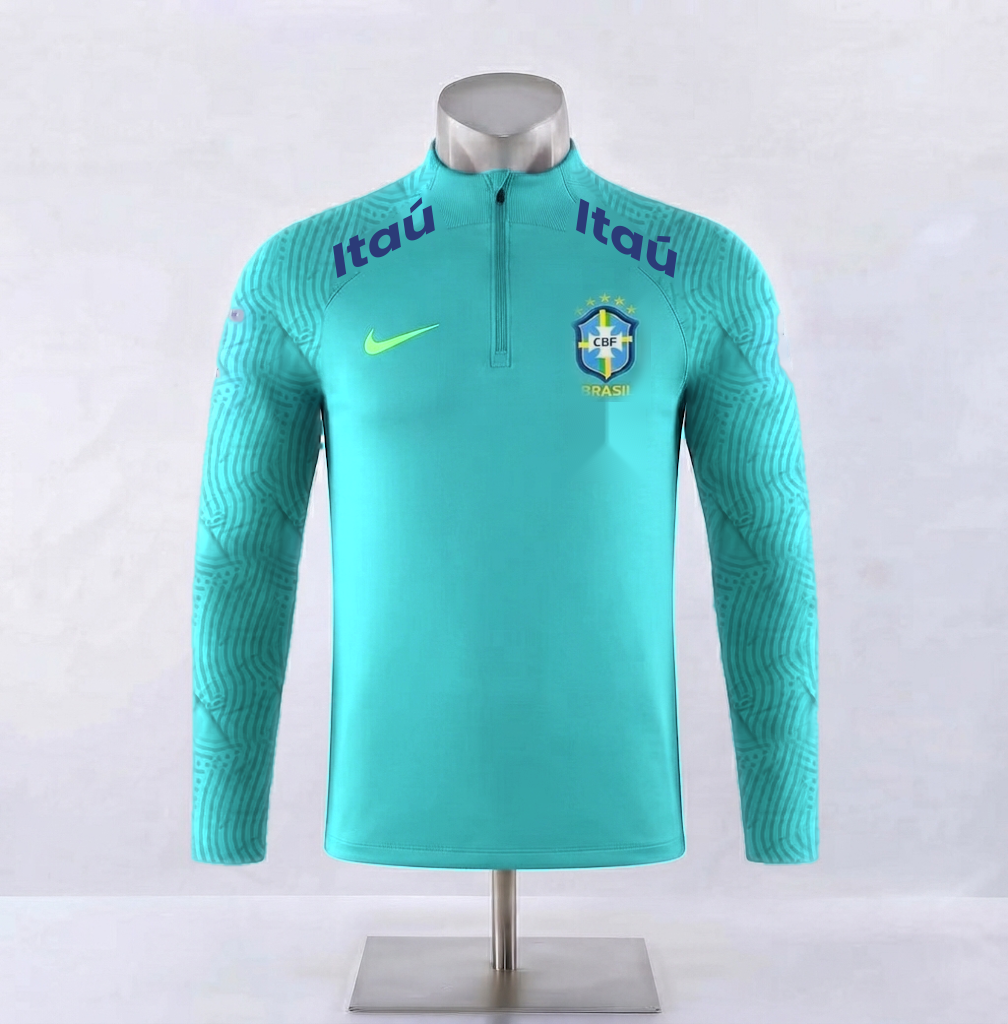 Haut demi-zip Brésil -Vert